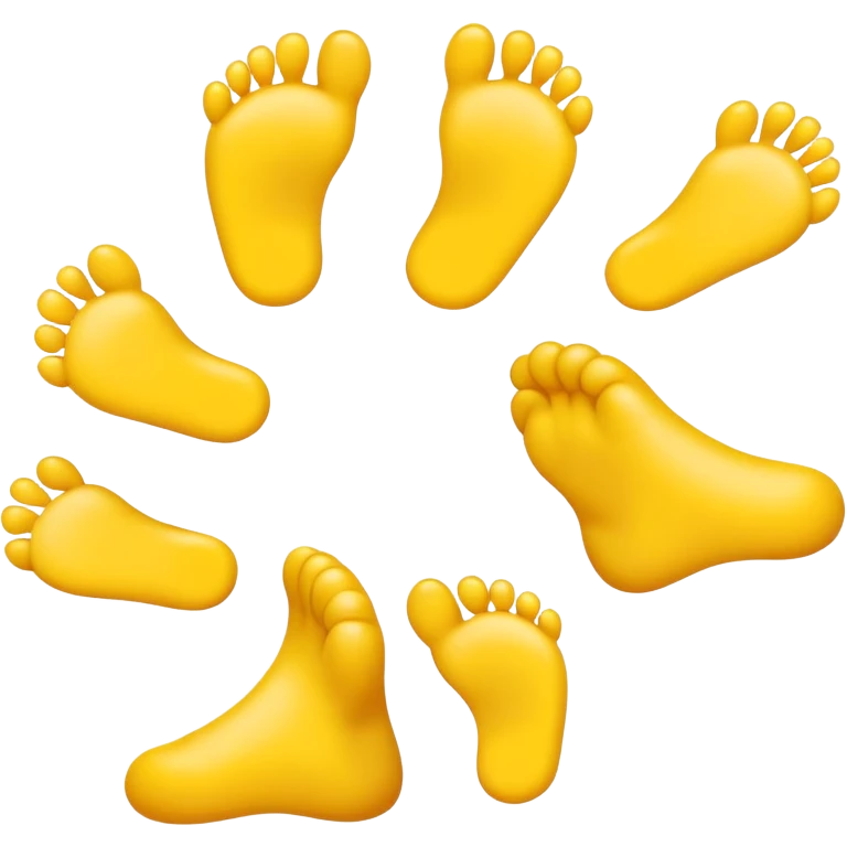 yellow emoji blushing and feet in the air behind  emoji