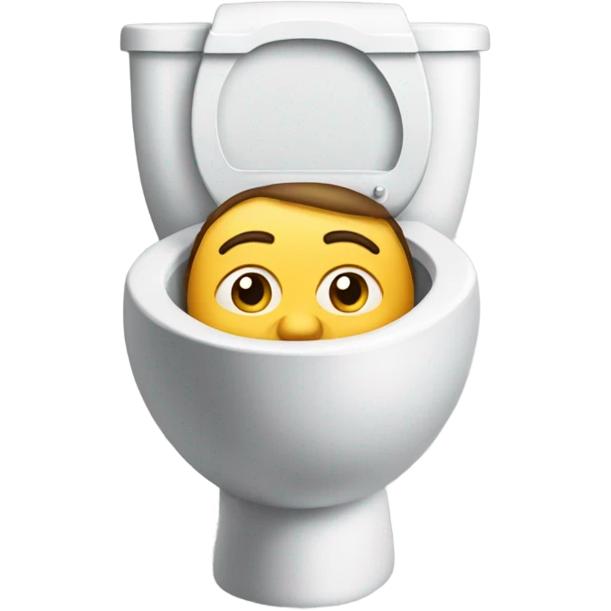 Man with his head sticking out of a toilet emoji