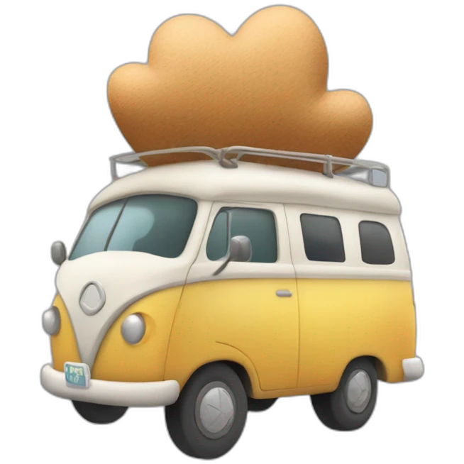 une personne dans un van un road trip fesant un bisous (je ve voir un coeur) emoji