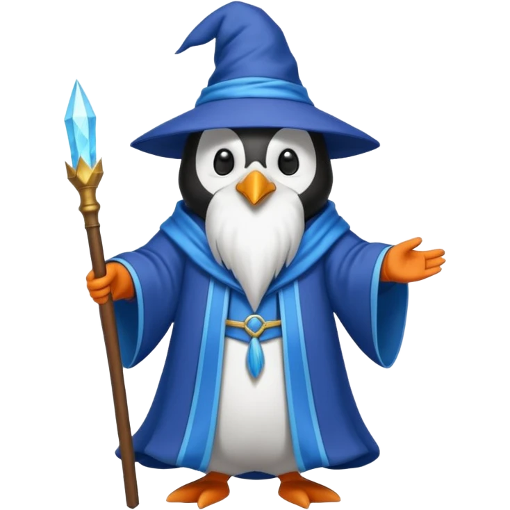 Penguin Wizard emoji