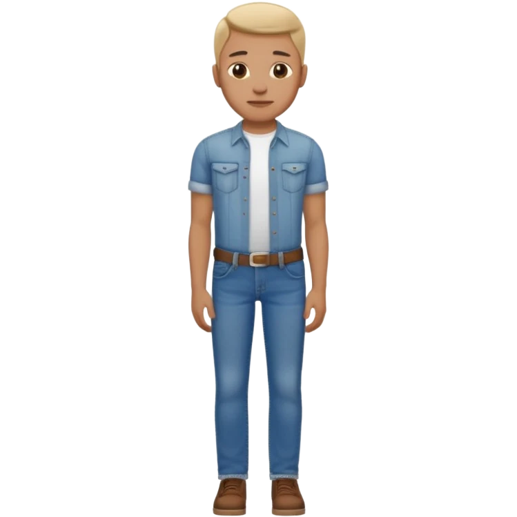 Use the following image but change the clothes to jeans and shirts emoji
