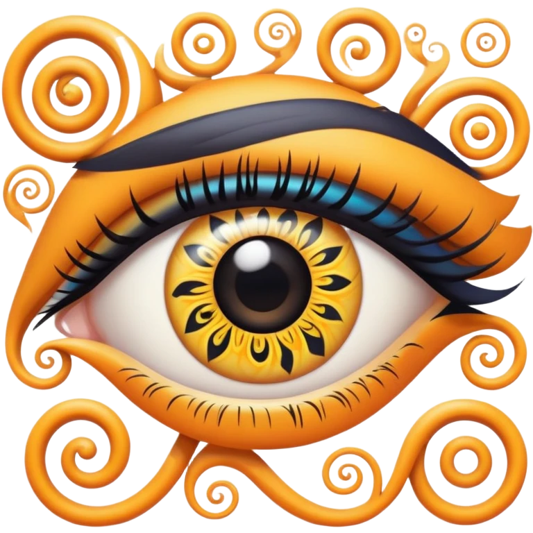 👀✨ Hypnotic Eyes – For when you’re mesmerized or in a trance. (only the eyes, with spirals and heavy eye makeup) emoji