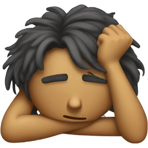 Too tired for work  emoji