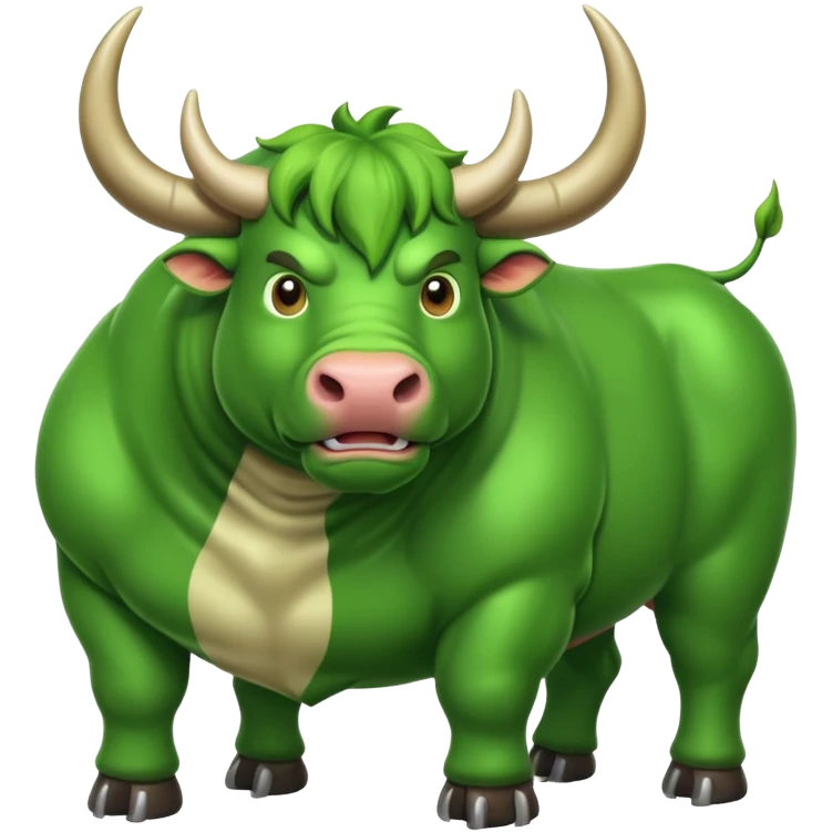 Big green bull full body  emoji
