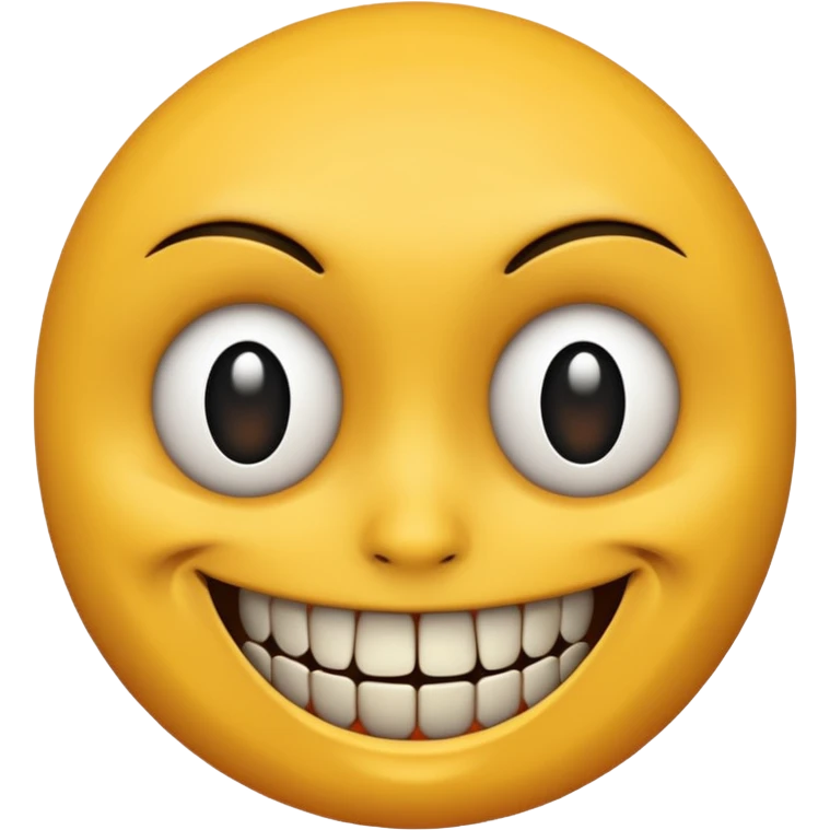 Creepy smile emoji