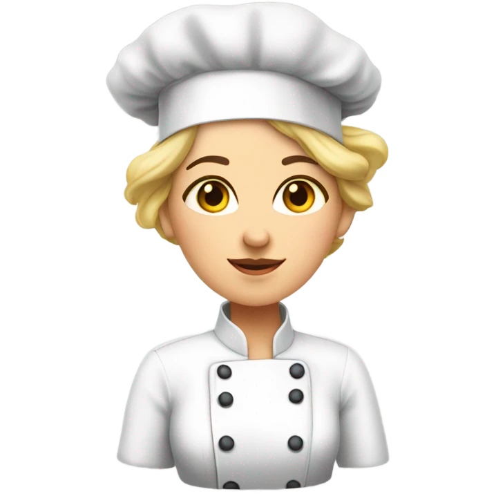 women chef white girl chubb emoji