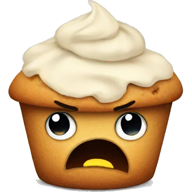 Angry muffin emoji
