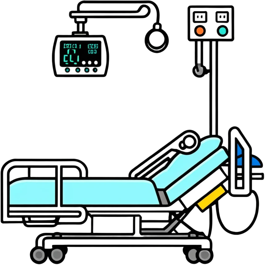 Rectangular transparent plastic iv bag filled with 500ml of fluid hanging on an iv pole in an intensive care unit  emoji