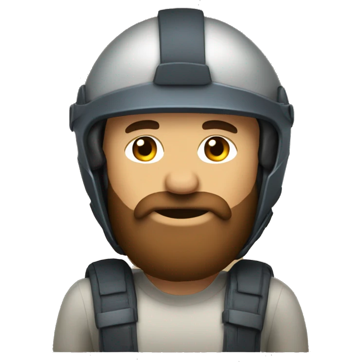 argetinian man with a brown beard and a helmet emoji