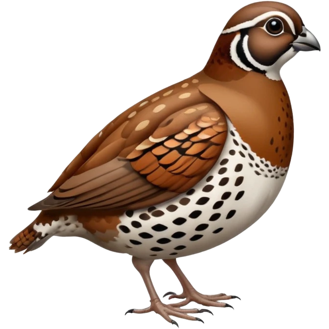 bobwhite quail, simple and colorful emoji