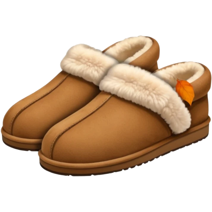 cozy autumn ugg slippers emoji