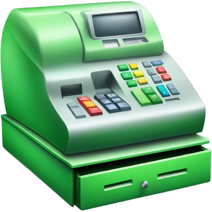 Green cash register  emoji