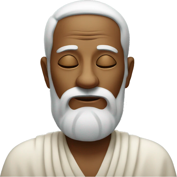 Old Yogi in deep meditation emoji