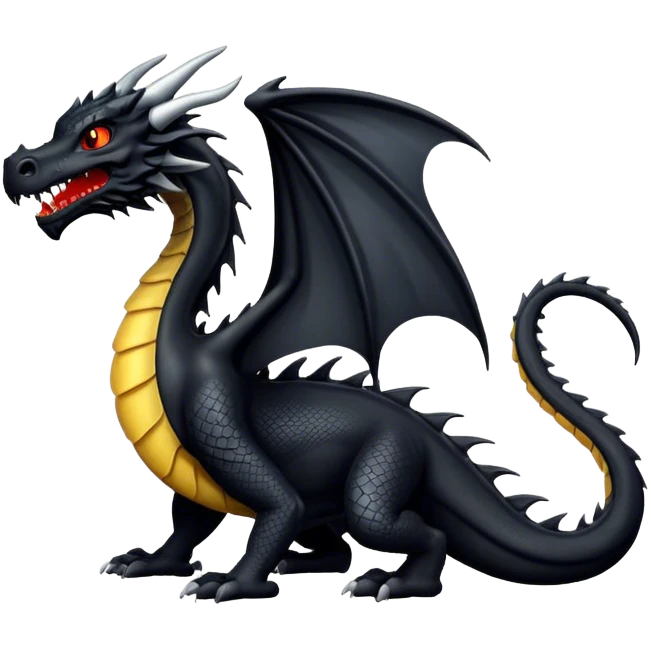 dragón negro emoji