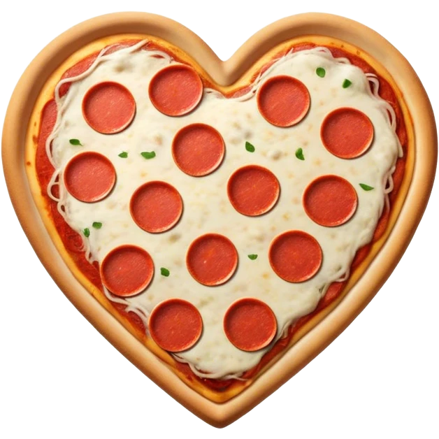 Heart shaped pizza emoji