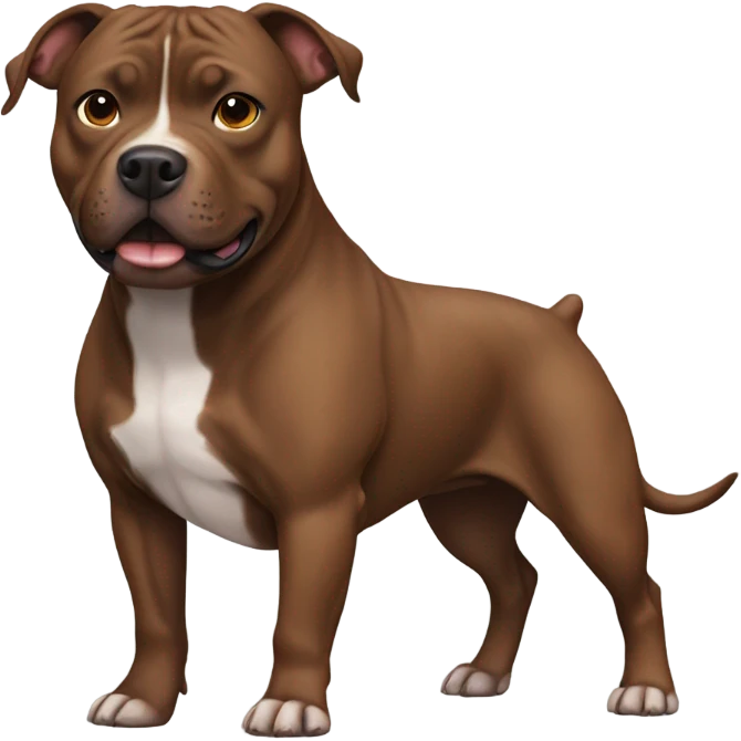 Brown Staffordshire bull terrier emoji