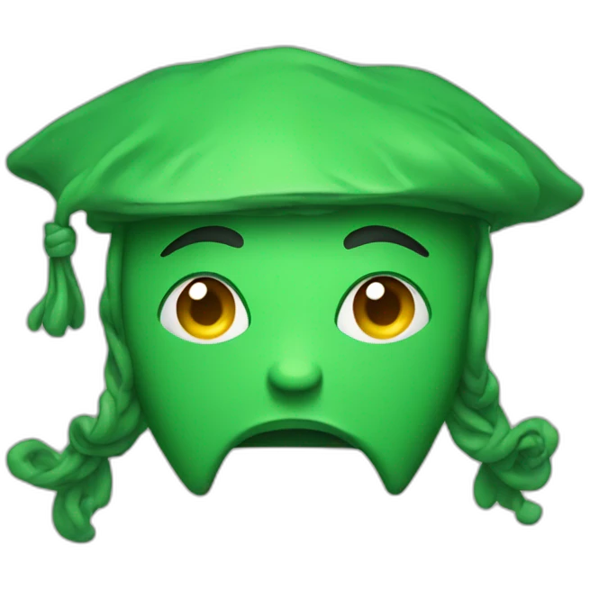 toxic green color school emoji