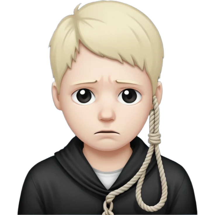 😔 with noose around neck emoji