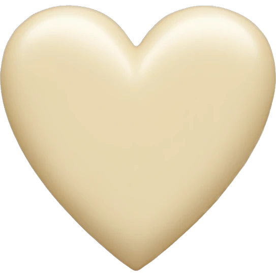 Cream coloured heart  emoji
