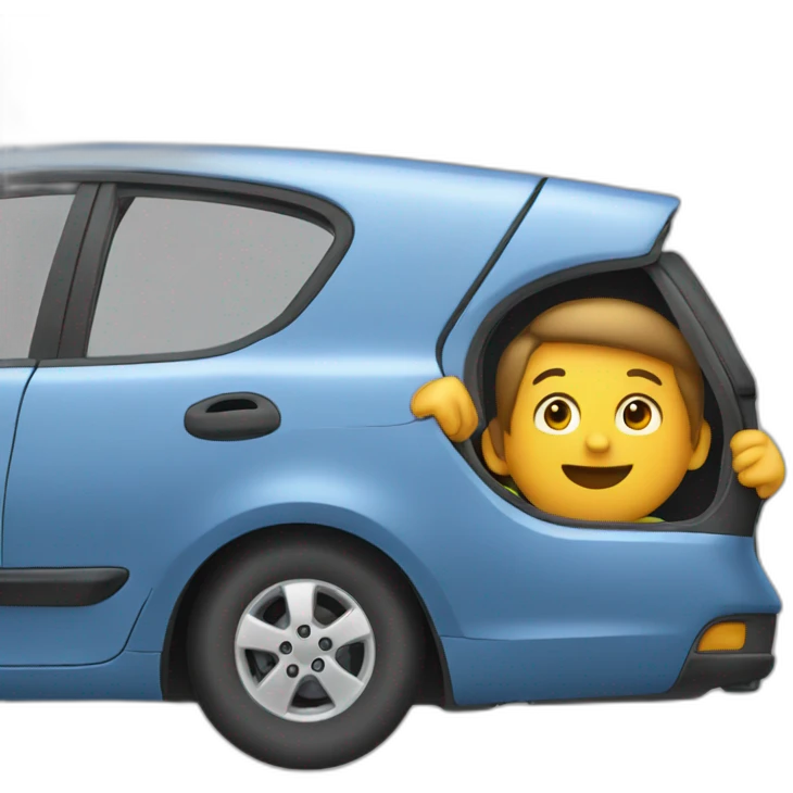 a person pushing a car  from behind emoji