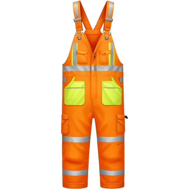 engineer hi-vis orange overalls on the floor emoji