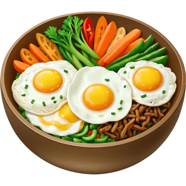 Create an emoji for Korean bibinba  one egg emoji