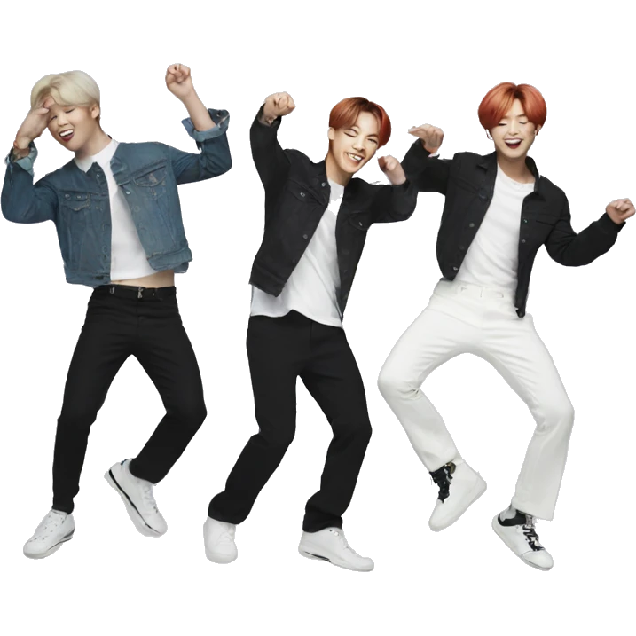 bts kpop group dancing  emoji
