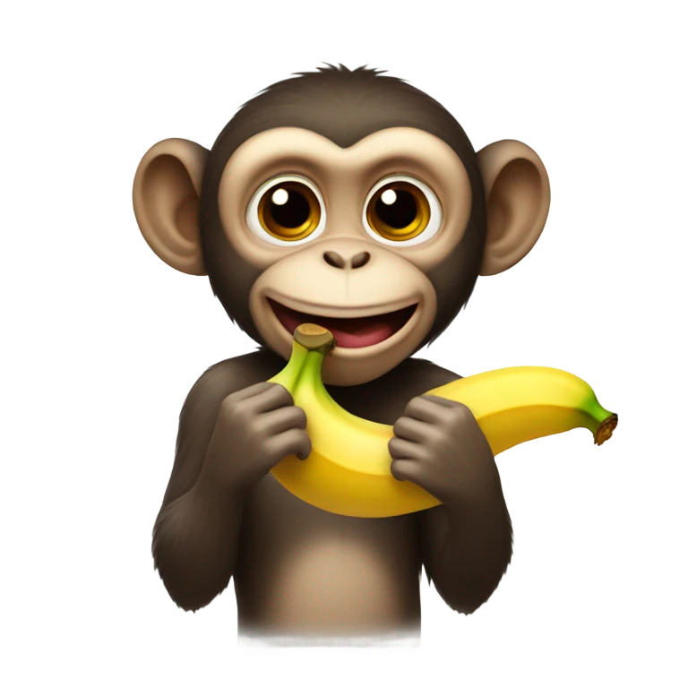 monkey eating banana emoji