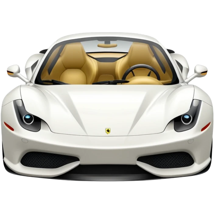 White colour Ferrari emoji