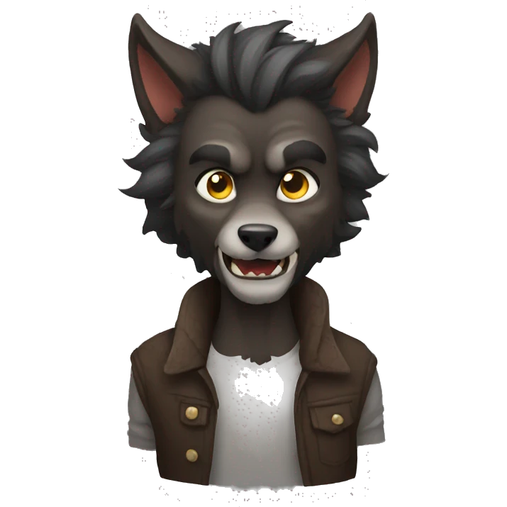Werewolf cute emoji