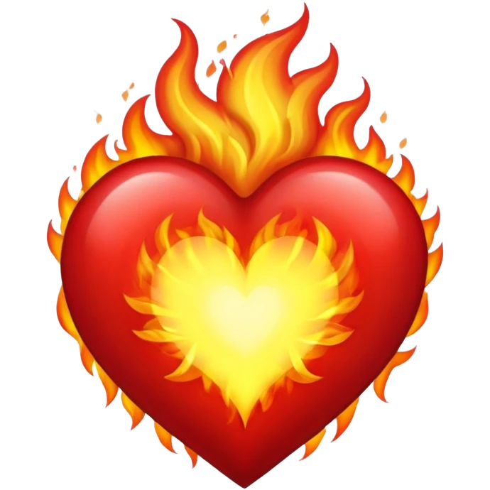 Heart with fire emoji
