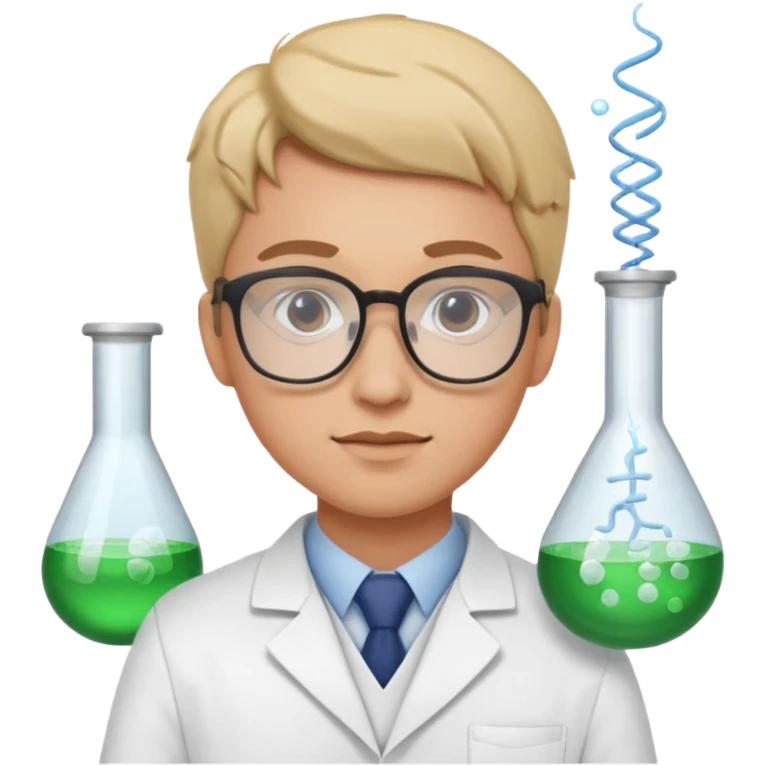 young pharmacist studying science emoji