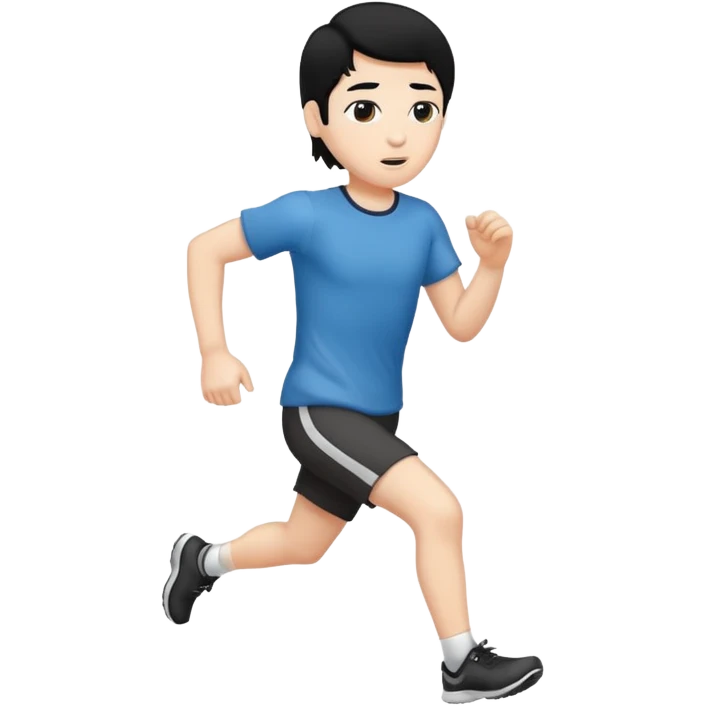 person-running-white-not black-black hair-outline emoji
