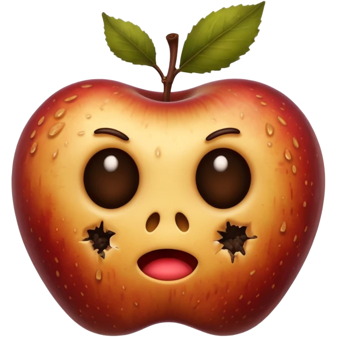 a disgusting, rotten apple emoji