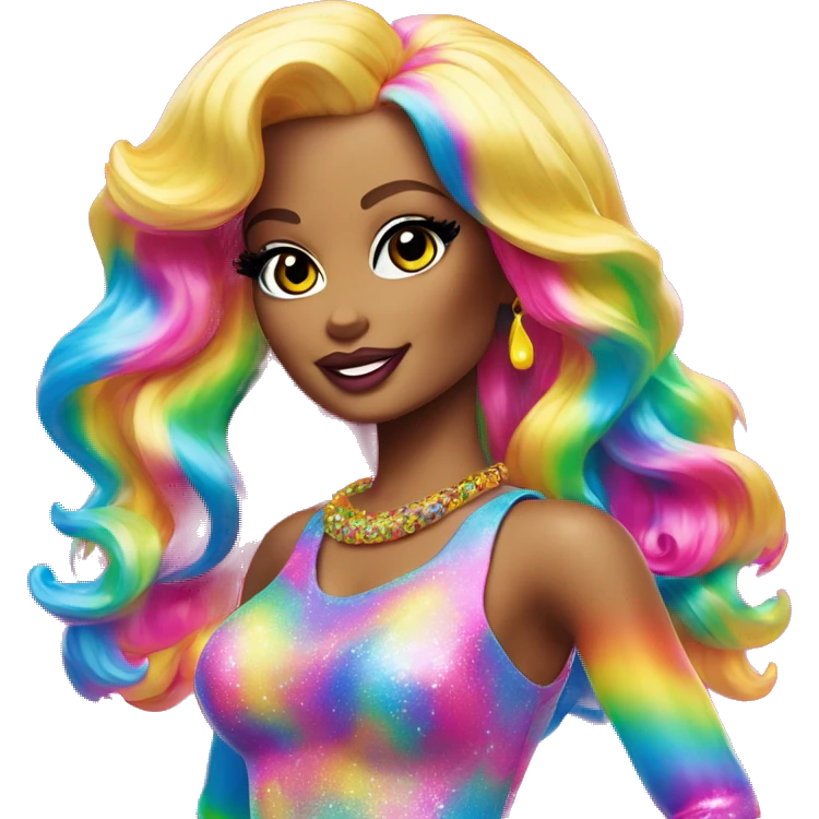 Lisa frank barbie emoji