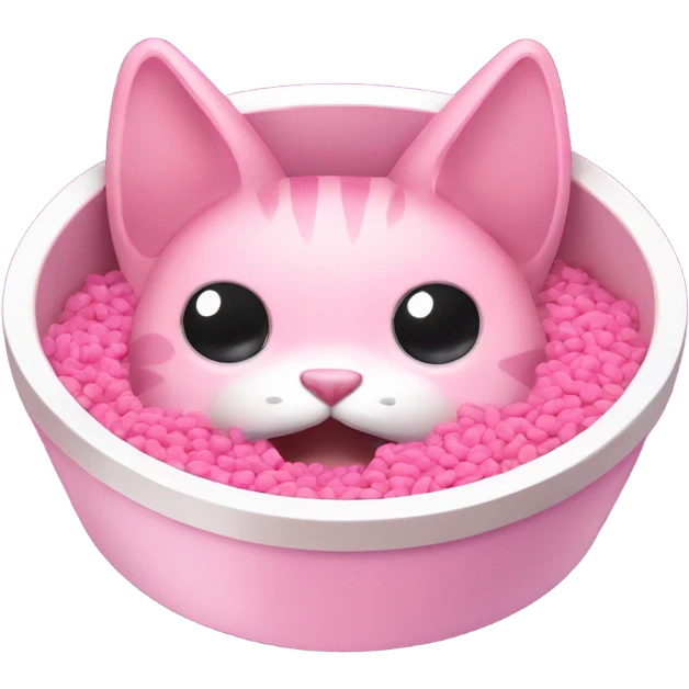 Pink cat food bowl emoji