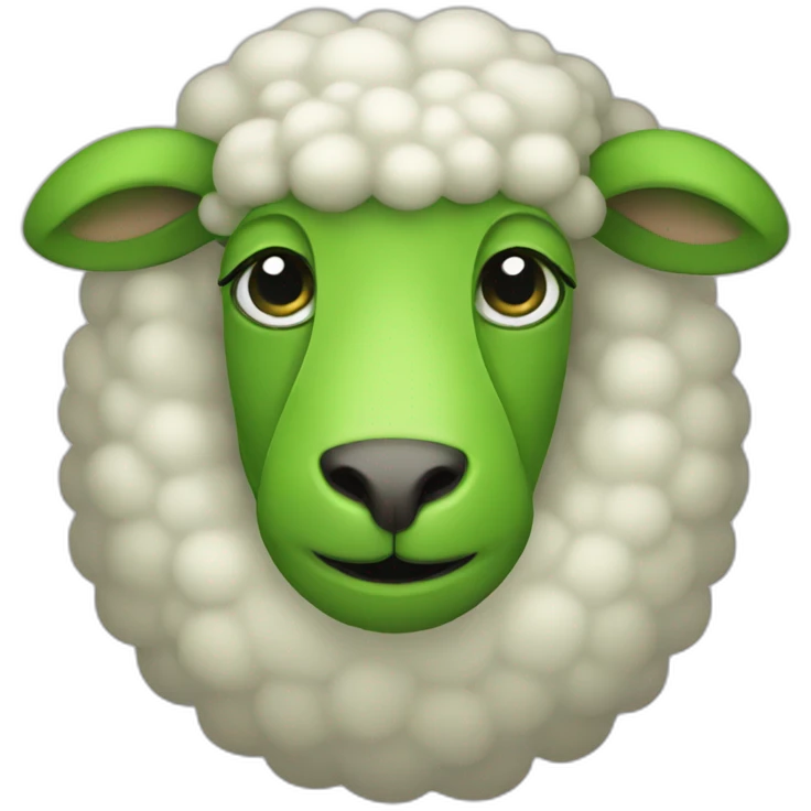 Green sheep emoji