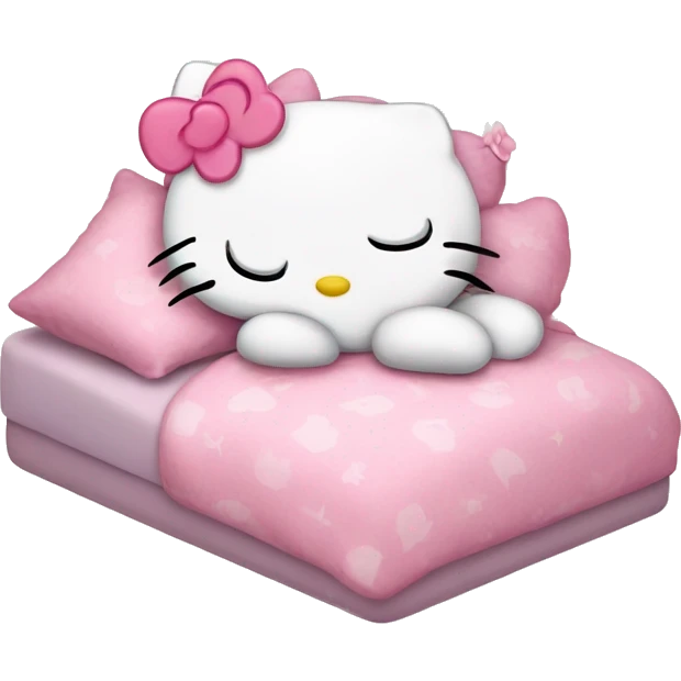 hello kitty sleeping emoji
