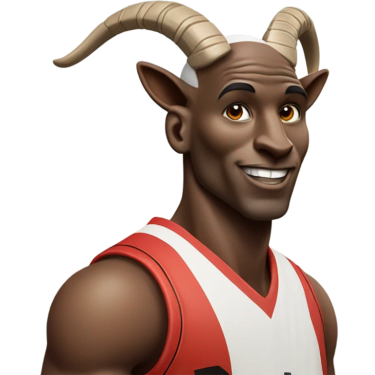 Micheal Jordan as a goat emoji