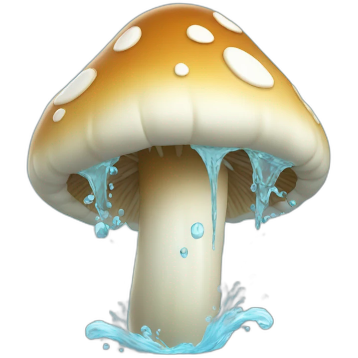 Water spewing from mushroom tips emoji