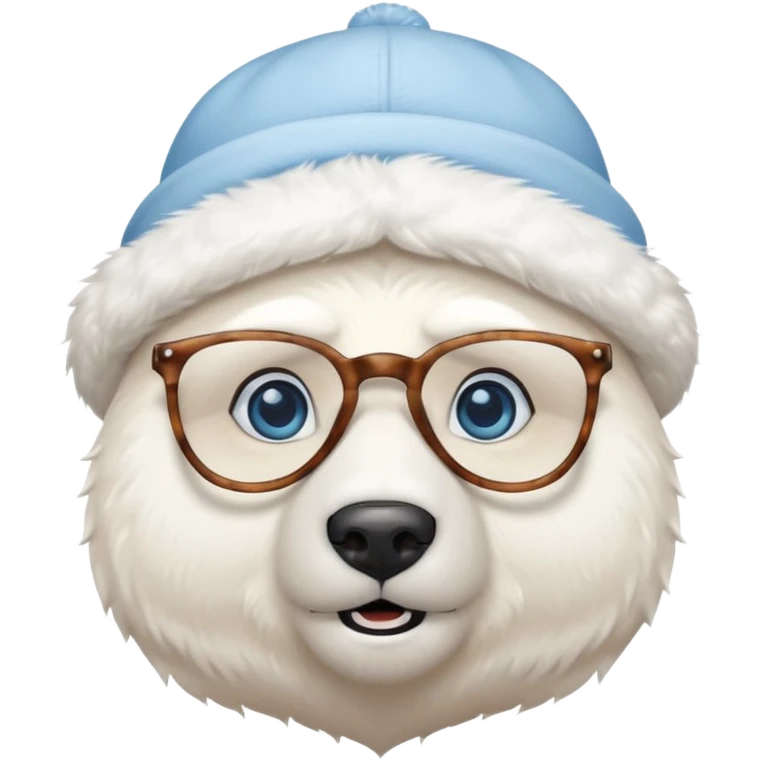  polar bear wearing glasses and a hat emoji
