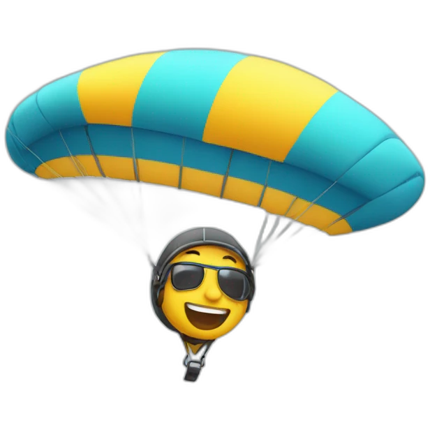 Paragliding smiles emoji