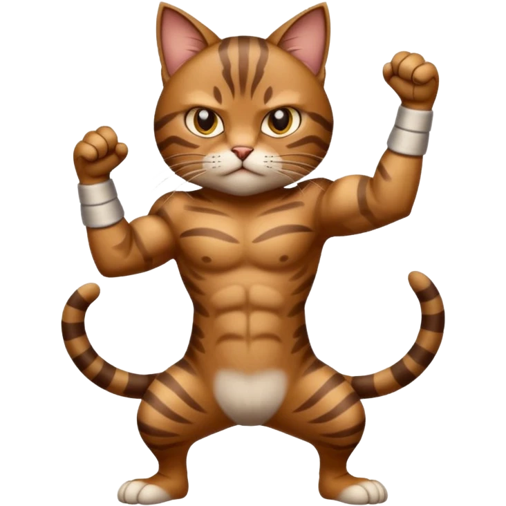 cat doing MMA fighting emoji