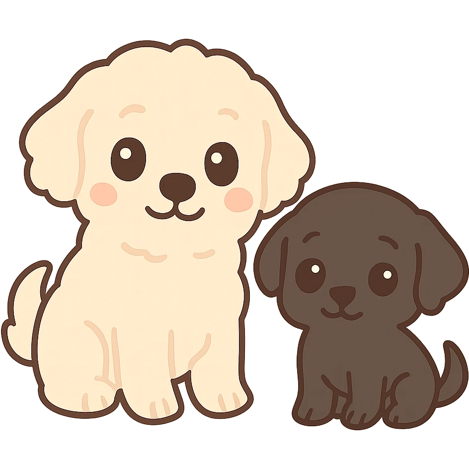 Remove the background and keep only the dogs with a transparent background. emoji