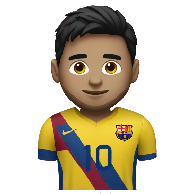 messi with black and yellow shirt emoji
