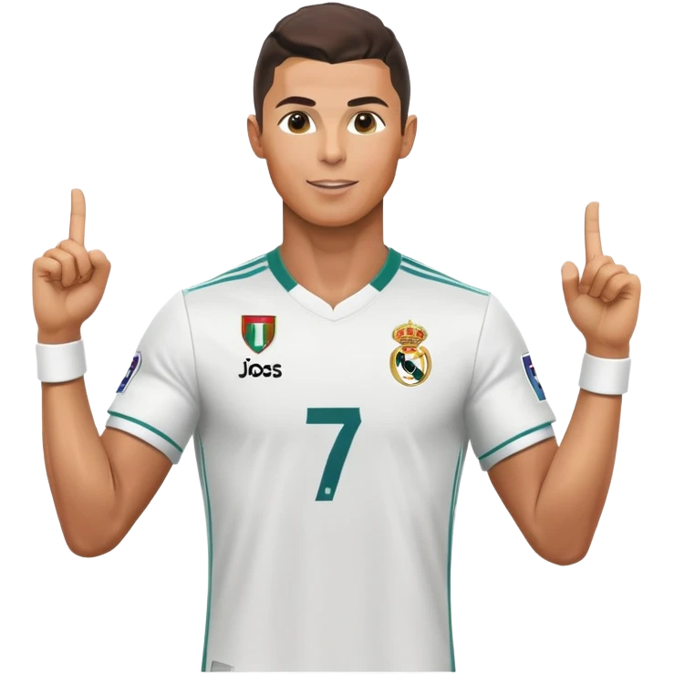 CR7 Cristiano Ronaldo doing his signature celebration pose emoji
