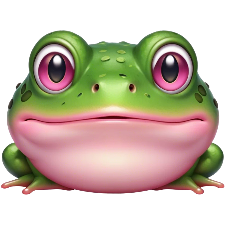 cute frog cheeks pink emoji