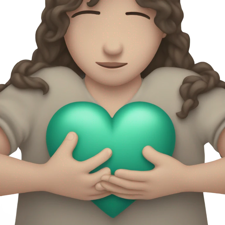 person holding a heart emoji