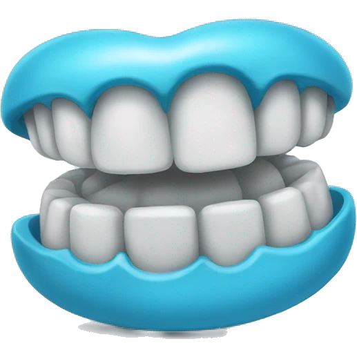 blue chewing gum emoji