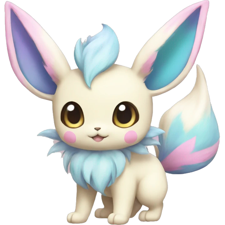 Kawaii Pastel Eeveelution-Cute-Pokémon-fusion full body emoji